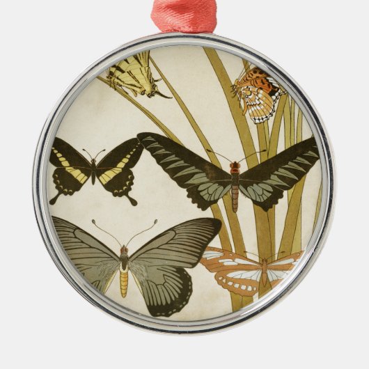 Butterflies Illustratie Metalen Ornament (Voorkant)
