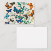 Butterflies,  illustratie notitiekaartje (Voorkant / Achterkant)