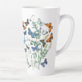  Butterflies Illustratie op een Latte Mok (Rechts)