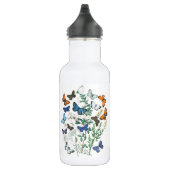  Butterflies Illustratie op een roestvrij St. Waterfles (Rechts)