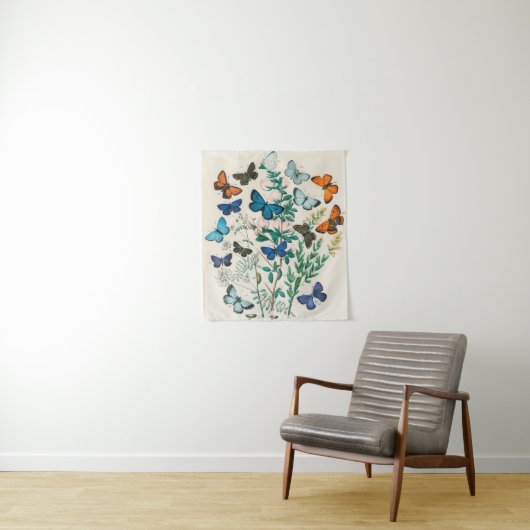 Butterflies,  illustratie wandkleed (In situ)