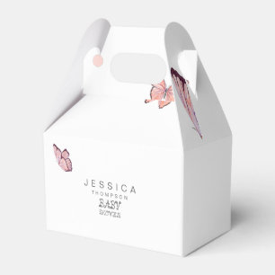 Butterflies in Air Girl Baby shower White Bedankdoosjes