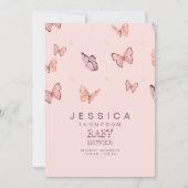 Butterflies in de AirGirl Baby shower Invitation Kaart (Voorkant)