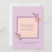 Butterflies in de AirGirl Baby shower Invitation Kaart (Achterkant)