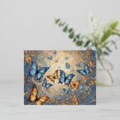 Butterflies in de hemel folie feestdagen briefkaart (Staand Voorkant)