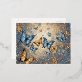Butterflies in de hemel folie feestdagen briefkaart (Voorkant / Achterkant)