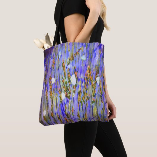 Butterflies in de lavendel-Canvas tas (Dichtbij)