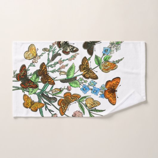 BUTTERFLIES IN DE NATUUR BAD HANDDOEK (Handdoek)