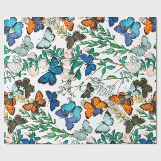 BUTTERFLIES IN DE NATUUR CADEAUPAPIER (Vlak)