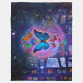 Butterflies in de ruimte fleece deken (Voorkant)