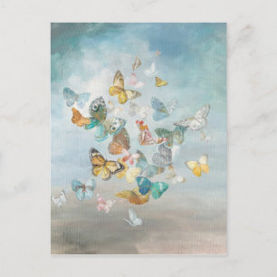 Butterflies in de wolken briefkaart