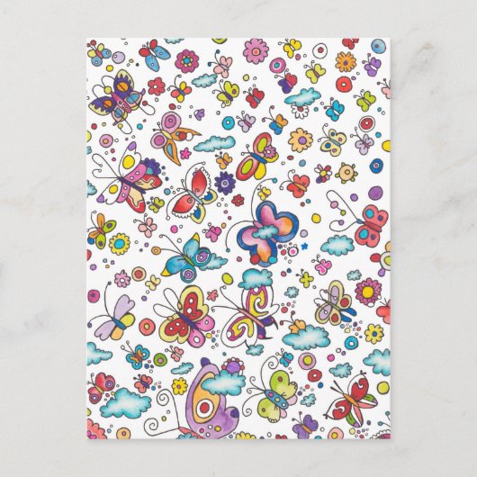 Butterflies in de wolken briefkaart (Voorkant)