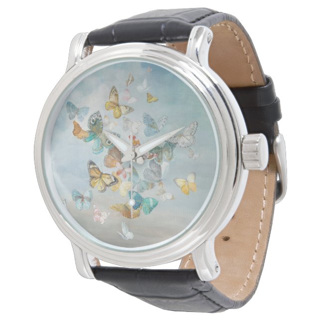 Butterflies in de wolken horloge (Gekanteld)