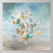 Butterflies in de wolken poster (Voorkant)