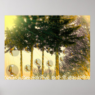 Butterflies in een Bubble Poster