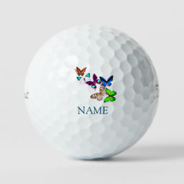 BUTTERFLIES IN FLIGHT GOLF BALL CUSTOANT NAME GOLFBALLEN