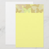 Butterflies in geeltoestand briefpapier (Voorkant / Achterkant)