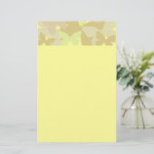 Butterflies in geeltoestand briefpapier (Staand voorkant)