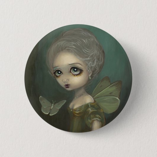 "Butterflies in Gloom"-Button Ronde Button 5,7 Cm (Voorkant)