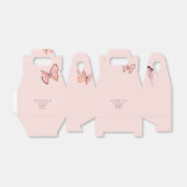 Butterflies in het Baby shower Air Girl Bedankdoosjes (Uitgevouwen)
