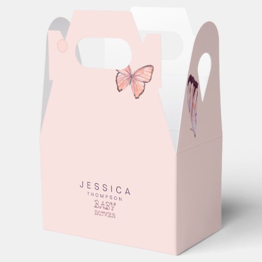 Butterflies in het Baby shower Air Girl Bedankdoosjes (Geopend)