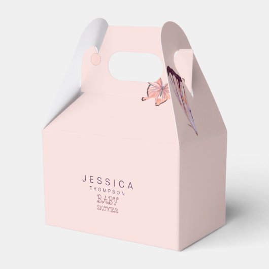 Butterflies in het Baby shower Air Girl Bedankdoosjes (Voorkant Zijde)