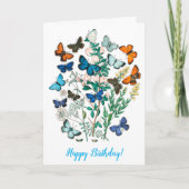 BUTTERFLIES IN NATUUR BIRTHDAY KAART (Voorkant)