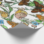 BUTTERFLIES IN NATUUR WRAPPINGSPAPIER CADEAUPAPIER (Hoek)