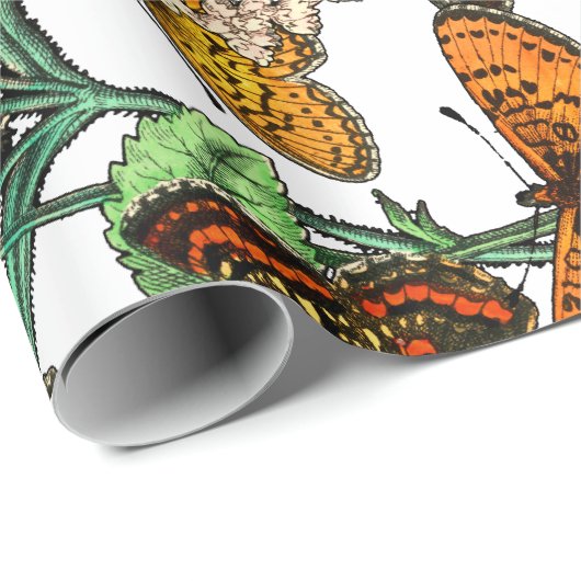 BUTTERFLIES IN NATUUR WRAPPINGSPAPIER CADEAUPAPIER (Rol Hoek)