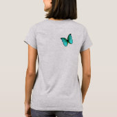 Butterflies in Shades of Blue and Green T-Shirt (Achterkant)