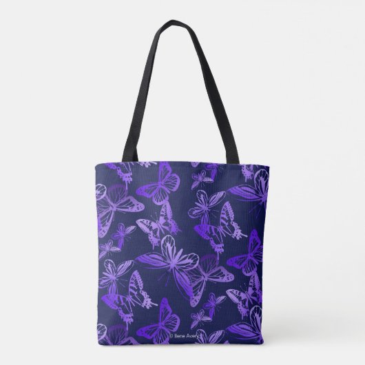 Butterflies in Violet Canvas tas (Achterkant)