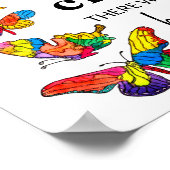 Butterflies Inspirerend Quote Poster 10 x 8 inch (Hoek)