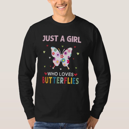 Butterflies is gewoon een meisje dat van Butterfli T-shirt (Voorkant)