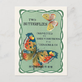 Butterflies Japan Silk Advertisement Briefkaart