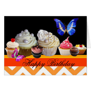 BUTTERFLIES JUMMY CUPCAKES BIRTHDAY PARTY Chevron