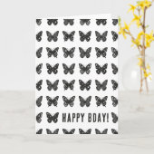 Butterflies Kaart (Gele Bloem)