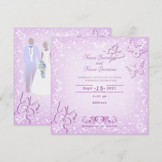 Butterflies Kaart (Voorkant / Achterkant)