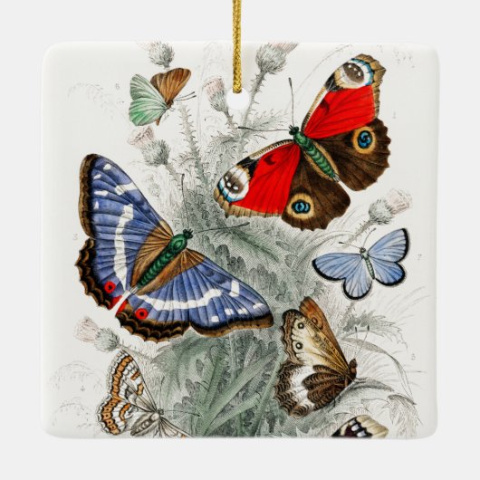  Butterflies Keramisch Ornament (Achterkant)