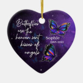 Butterflies kisses of angels - Persoonlijke Cerami Keramisch Ornament (Voorkant)