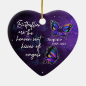 Butterflies kisses of angels - Persoonlijke Cerami Keramisch Ornament (Achterkant)