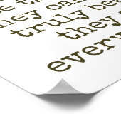 Butterflies kunnen hun vleugels niet zien - een mo poster (Hoek)