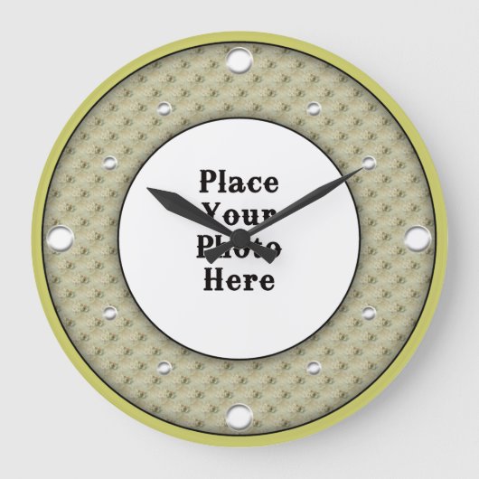 Butterflies Lijst Uw fotowandklok Grote Klok (Voorkant)