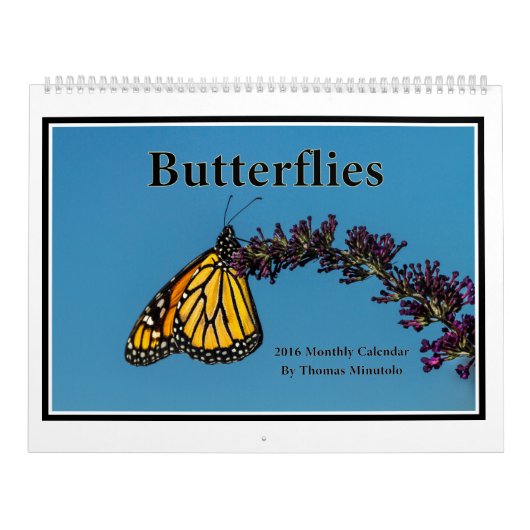 Butterflies Maandelijkse kalender 2016 door Tom Mi (Hoes)