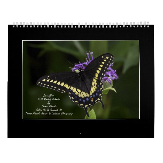 Butterflies Maandelijkse kalender 2018 door Tom Mi (Achterkant)
