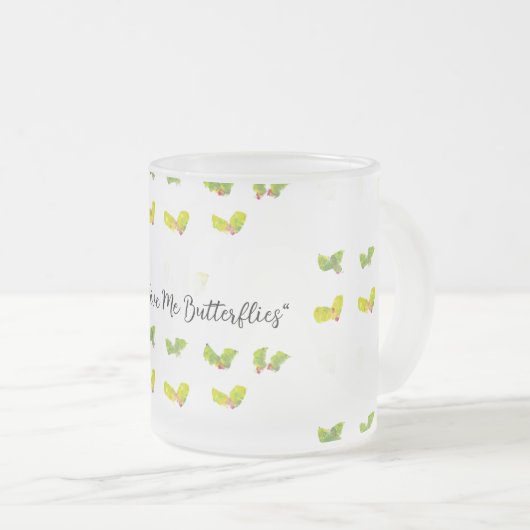 Butterflies Matglas Koffiemok (Voorkant rechts)