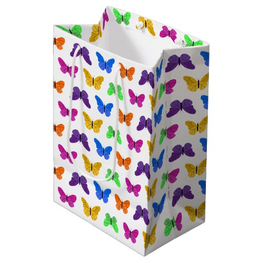 Butterflies Medium Cadeauzakje (Voorkant Gekanteld)