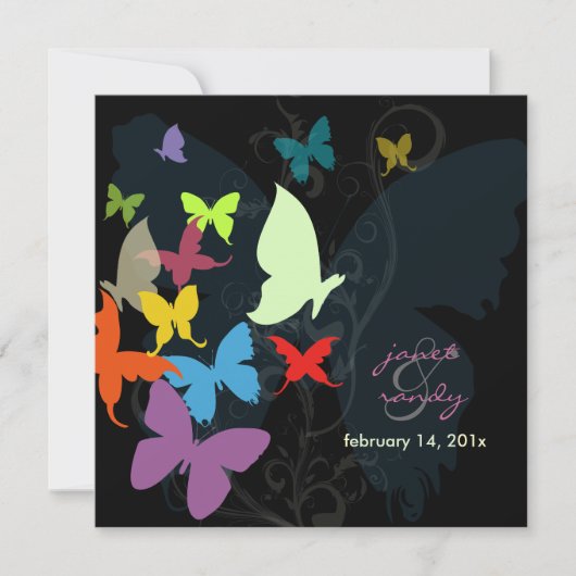 Butterflies, meerdere kleuren kaart (Voorkant)