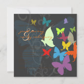 Butterflies, meerdere kleuren kaart (Achterkant)