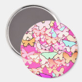 Butterflies, meervoudig en dieproze magneet (Voorkant / Achterkant)