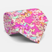 Butterflies, meervoudig en dieproze stropdas (Opgerold)